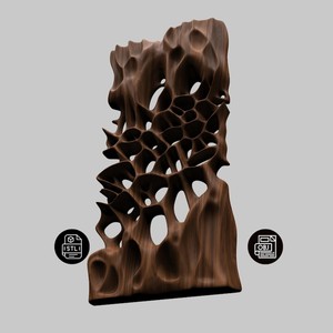 Moderna Decoración de Pared de Madera 3D Paramétrica con Marco Amarillo Limón Estilo Art Deco, para Retratos de Cumpleaños, con Opción de Colgar en Estante Flotante - Product Image 5