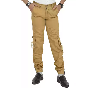 กางเกงคาร์โก้ระบายอากาศป้องกันการเกิดรอยยับไม่ยับวัสดุผ้าฝ้ายตรงเอวยางยืดใส่ได้ทั้งชายและหญิง - Product Image 6