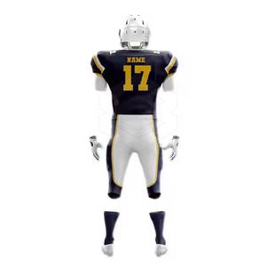 Kit de uniforme de fútbol americano de manga corta de verano hecho a medida de alta calidad, transpirable, secado rápido, 100% poliéster - Product Image 3