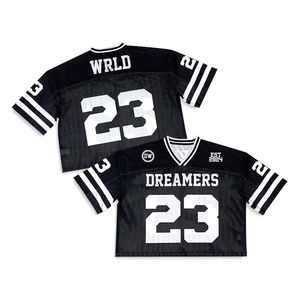 New Factory Manufacture Custom Fans American Football Jersey Mesh Fully Sublimation Boxy Fit Shirt Oversized <b>Cropped</b> Jersey - Product Image 3