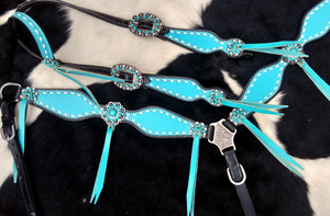 Juego de tachuelas de caballo de cuero indio personalizado de buena calidad, estilo occidental, juego de tachuelas de caballo de cuero indio de buena calidad, equitación antigua - Product Image 3