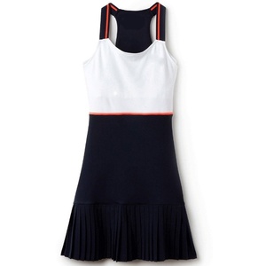 Logo personnalisé Robe de tennis respirante pour femmes Conception personnalisée Jupe de tennis courte avec maille sur les côtés Ensemble d'uniformes de tennis - Product Image 5
