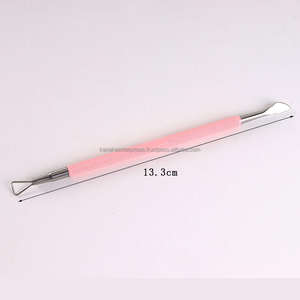 Empujador de Cutículas Rosa de Doble Cara con Forma de Cuchara, Removedor de Acero Inoxidable de Doble Punta, Herramienta de Manicura y Pedicura, Logotipo Personalizado 2026 - Product Image 6
