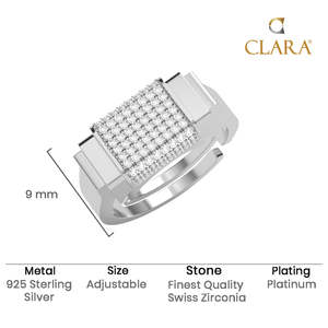 NOVAMART Fine Premium 925 Pure Sterling <b>Silver</b> <b>Rings</b> for <b>Men</b> Gold Plated with Adjustable Size Wholesale Export - Product Image 5