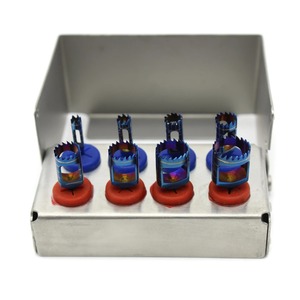 1 Juego de 8 Uds. Kit de brocas de terfina Dental fresas de trépano azul con soporte herramientas de instrumentos de implante quirúrgico de dentista - Product Image 1