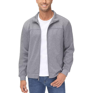 100% poliéster Slim Fit Full Zip Track Jacket para hombres ligero personalizado ropa deportiva gimnasio correr chaquetas al aire libre - Product Image 6