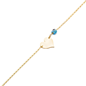 Heart Design Plain with Eye 925 <b>Silver</b> <b>Charm</b> <b>Bracelet</b> Wholesale Handmade Turkish 925 <b>Silver</b> Sterling Jewelry - Product Image 3