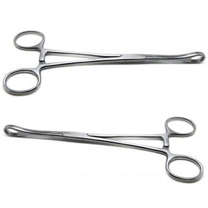 Pince à éponge manuelle réutilisable en acier inoxydable à long manche, instrument chirurgical pour clinique, laboratoire et usage médical - Product Image 1