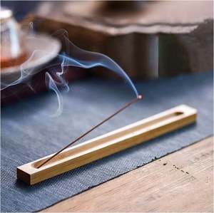 Classic natural <b>wood</b> incense stick holder hot selling high quality home fragrance ash catcher for home decor meditation <b>desktop</b> - Product Image 5