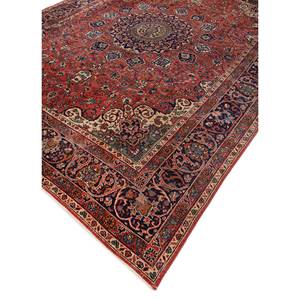 Tapis en laine noué à la main Aalam, motif médaillon rouge-orange, kilim abstrait fait main pour la maison, 9x12 rectangulaire, idéal pour adolescents, entrée et couloir - Product Image 2