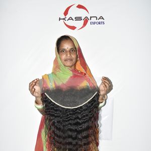 13*<b>6</b> HD Frontal temple Indian Weaving 100% Natural Raw <b>Color</b> Black Women Wholesale Machine Double Weft Human <b>Hair</b> Extensions - Product Image 3