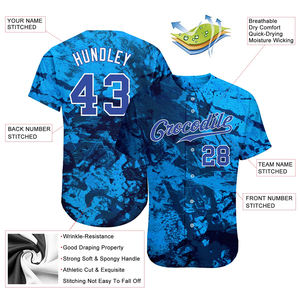 Camiseta de béisbol con botones personalizada para hombre, uniforme de softbol con impresión por sublimación, ropa deportiva transpirable de talla grande a la venta - Product Image 3
