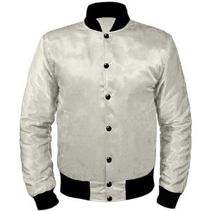 Moda 300GSM Logotipo personalizado Hombro caído Gran tamaño Color a juego Serigrafía Chaquetas universitarias para hombres - Product Image 1