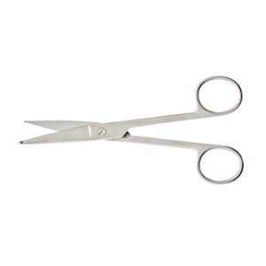 Tijeras Quirúrgicas Manuales Rectas y Afiladas, Pinzas de Acero Inoxidable de Un Solo Uso en Empaque Estéril, Tijeras para Vendajes KNOWLES - Product Image 1