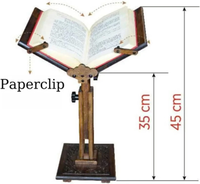 Support de livre religieux portable en bois poli, imitation antique, couleur bois naturel, léger, écologique, personnalisable