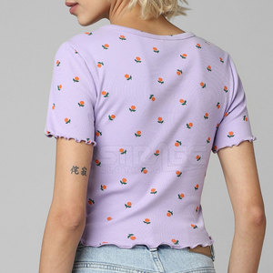 Women's High Quality Eco-Friendly Casual <b>Crop</b> <b>Top</b> T-Shirt Made Pakistan Polyester/Cotton Lightweight Breathable Anti-Wrinkle - Product Image 3