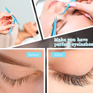 Anaaif แหนบถอนขนตาสเตนเลสเกรดสูงคีมหนีบขนตาแบบกำหนดเองสำหรับถอนขนคิ้วฉลากส่วนตัว - Product Image 5