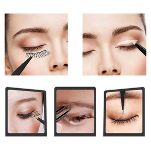 Pinzas de extensión de pestañas para pestañas clásicas y de volumen, paquete de 9 Instrumentos de belleza para injertos de plantación de colores dorados - Product Image 5