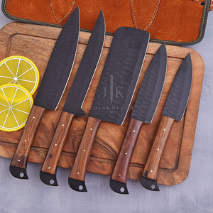 Juego de Cuchillos de Chef con Recubrimiento de Polvo Negro y Mango de Madera, Hoja de Acero al Carbono para Cocina, Servicio OEM, Gran Venta - Product Image 3