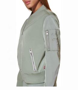 Blouson d'aviateur en toile personnalisé grande taille style rue pour femmes imperméable avec logo avant pour hommes hiver - Product Image 4