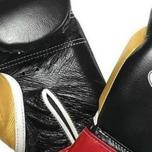 Gants de boxe professionnels en cuir noir, rouge et or, avec fermeture velcro au poignet, pour l'entraînement et le sparring, pour hommes et femmes - Product Image 5