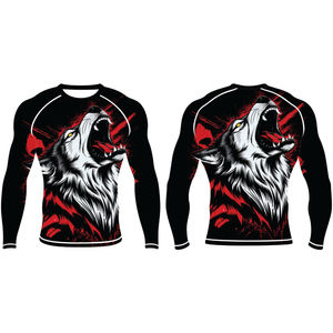 Personnalisé Durable Nylon BJJ Rash Guard Longue Protection UV Anti-UV Compression Chemise Respirant et Confortable - Product Image 1