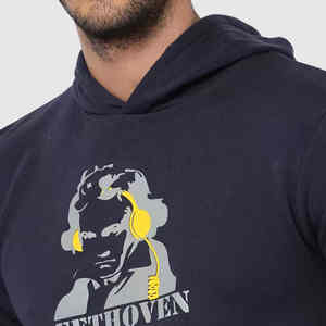 Sudadera de algodón Unisex para adultos, Jersey informal, de gran tamaño Sudadera con capucha, estampado de pantalla frontal DTG, Sudadera con capucha informal personalizada de Color sólido para hombre - Product Image 2