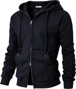 Sweat à capuche zippé 100% coton doublé, lavé à la pierre, imprimé numérique, broderie 3D - Product Image 1