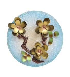 Ak ผนังทองเหลืองสำหรับแต่งบ้าน,งานศิลปะแขวนผนังทำจากโลหะเคลือบเงาทองและสีน้ำเงินเข้มศิลปะแขวนผนังสำหรับตกแต่งบ้าน - Product Image 2