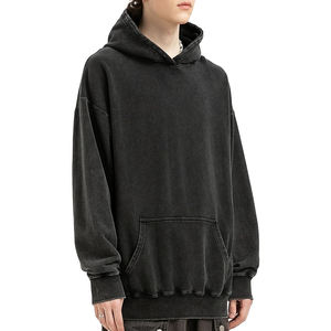 Sweats à capuche surdimensionnés imprimés de logo personnalisé de qualité supérieure pulls à capuche respirants à épaules tombantes pour hommes - Product Image 6