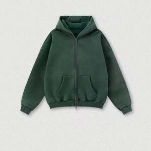 2024 grande taille Logo personnalisé hommes sweat à capuche zippé sweat à capuche surdimensionné conception brodée impression numérique hiver Essentials - Product Image 5