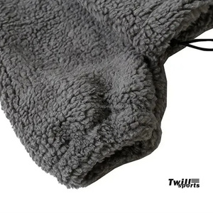 OEM Service 2025 Customizable Men's Sherpa <b>Fleece</b> <b>Jacket</b> Warm and Thick Knit <b>with</b> Stand Collar - Product Image 3