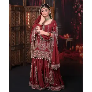 ชุดเสื้อปักลายและกางเกงปาลาซโซสำหรับผู้หญิง - Product Image 1