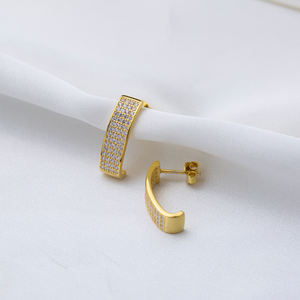 Boucles d'oreilles fines en pierre de Zircon brillant, fabrication artisanale turque, vente en gros pour femmes, bijoux en argent Sterling 925 - Product Image 4