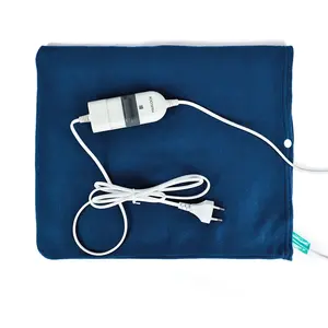 Coussin chauffant électrique portable avec régulateur de température intelligent et minuterie Housse en polaire humide et sèche pour le soulagement de la douleur