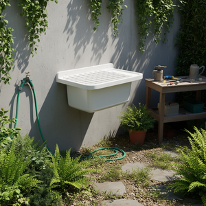 Fregadero de Pared para Exteriores con Rejilla 60x40x25 para Equipo de Lavado - Product Image 4