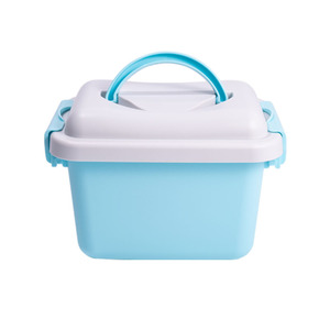 Merryart china wholesale blue Durable storage box plastic stackable Plastic Toy Storage Box with wheels