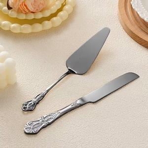 ที่ตักเค้กสแตนเลสสวยงามสำหรับงานขึ้นบ้านใหม่ เครื่องมือเสิร์ฟขนมหวานโลหะเคลือบเงินสำหรับงานแต่งงานและของขวัญในเทศกาลต่างๆ - Product Image 3