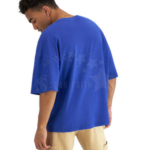 Camiseta de mezcla de algodón de gran tamaño para hombre, ropa informal de verano holgada, Top de algodón 100% - Product Image 5