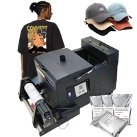 Mesin Printer Film Polyester Lansong XP600 DTF Mini Otomatis Pengering dan Penggoyang Bubuk A3 900W 220V Aluminium Baru