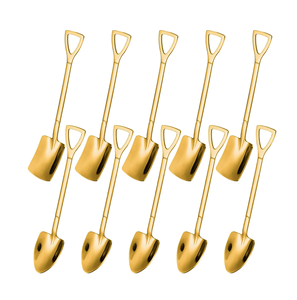 Vente en gros de cuillère en laiton de qualité luxueuse en forme de pelle pour travaux manuels cuillère à dessert en laiton chaud de meilleure qualité pelle - Product Image 1