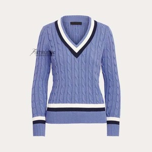 Jumper Sweaters <b>Cardigans</b> Long Sleeve for Men and Women Breathable Winter Cotton Wool Striped Cable Knit V Neck Winter Sweater - Product Image 6