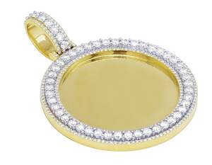 Hip Hop personnalisé glacé 925 Sterling haute qualité Moissanite diamant bijoux fins pendentif à breloque pour cadeau - Product Image 2