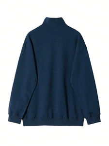 Sudadera con Capucha Personalizada 100% Algodón, Sudadera con Media Cremallera, Estilo Urbano Informal, Unisex, Sudadera con Cierre de Cremallera para Hombre - Product Image 3