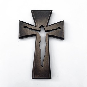 Vente en gros de bois naturel sainte croix spirituelle en bois holycross religieux catholique et chrétien autel fournitures - Product Image 3