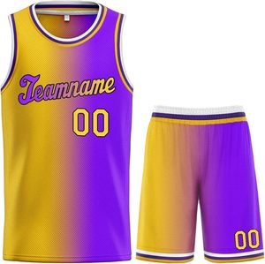 Uniforme de basket-ball personnalisé, impression sur écran, maillot sans manches à col en V, short, polyester à séchage rapide, logo d'équipe, nom, numéro - Product Image 5
