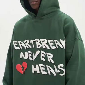 Sweat à capuche surdimensionné vierge de haute qualité avec logo imprimé en coton épais Taille Plus Sweats à capuche pour hommes - Product Image 6