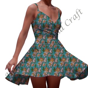เดรสสั้นทรงเอพิมพ์ลายสีสันสดใสสำหรับผู้หญิง ฤดูร้อน 2026  ทรงเข้ารูป เซ็กซี่ สบายๆ เหมาะสำหรับวันพักผ่อนที่ชายหาด ผลิตจากวัสดุทอที่เป็นมิตรต่อสิ่งแวดล้อมและเป็นธรรมชาติ - Product Image 2