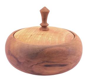 Juego de Azucareros de Madera hechos a mano con acabado rústico con tapa, soporte para especias, tazón de Chocolate, nueces, cuenco decorativo para el hogar y la cocina - Product Image 4