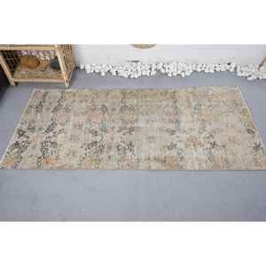 Classique Beige Rose Patchwork Turc Laine Tapis 2.6X5.7 ft Abstrait Rectangle Motif pour Salon Chambre Latex Polyester - Product Image 3